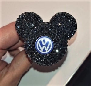 Luxury Custom Ear Vehicle Logo Car Air Freshener (Black)