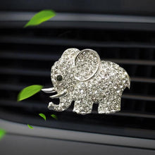 Load image into Gallery viewer, Elegant Diamond Crystal Elephant Aromatherapy Car Vent Clip