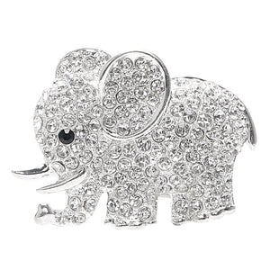 Elegant Diamond Crystal Elephant Aromatherapy Car Vent Clip