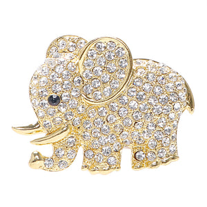 Elegant Diamond Crystal Elephant Aromatherapy Car Vent Clip