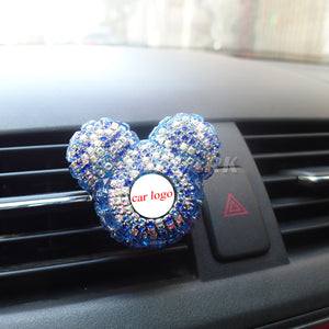 Luxury Custom Ear Vehicle Logo Car Air Freshener (Blue)